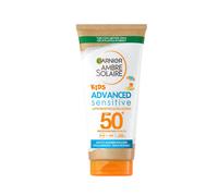 Garnier Ambre Solaire, Advanced Sensitive Kids Latte Protettivo Ultra-Leggero. Protezione molto alta per la pelle sensibile dei bambini, SPF50+, 50ml