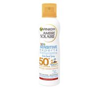 Garnier Ambre Solaire Anti Sabbia protezione solare spray Kids/sole Spray per bambini extra resistente all' acqua/SPF 50 +, 1er Pack - 200 ML