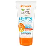 Garnier Ambre Solaire Crema Solare per Pelli Sensibili, SPF 50+ Resisto, 50 ml [Versione Inglese]