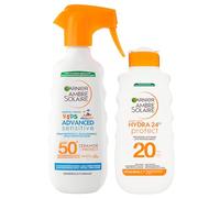 Garnier Ambre Solaire Kids SPF 50+ Spray e Latte Protettivo Idratazione 24h SPF 20