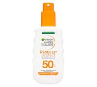 Garnier Ambre Solaire Hydra 24H Protect spray SPF50 - Non grasso - resistente all'acqua - Vitamina E - Approvato da Cruelty Free International - 150ml