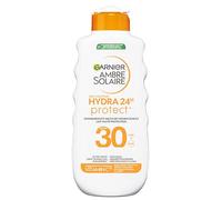 Garnier Ambre Solaire Hydra Protect+ - Latte solare 24h SPF 30, protezione dai raggi UVA e UVB, con vitamina C, 175 ml