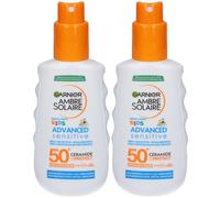 Garnier Ambre Solaire Kids Advanced Sensitive Spray SPF 50+ 150ml 2x17