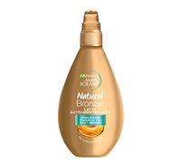 Garnier Ambre Solaire Latte Autoabbronzante Natural Bronzer, Risultato Visibile in 1 Ora, Arricchito con Olio d'Albicocca Nutriente, Formula Vegana, 150 ml