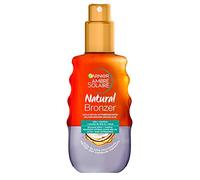 Garnier Ambre Solaire Natural Bronzer - Olio secco autoabbronzante bifasico, corpo e viso, 150 ml, lotto di 3