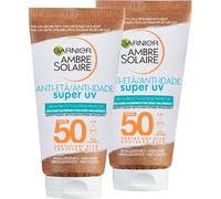 Garnier Ambre Solaire Protezione Solare Per Il Viso Antirughe SPF 50 Con Acido Ialuronico 50 Ml 2 Unità
