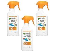 Garnier Ambre Solaire resistente all'acqua Spf+50, confezione da 3 (3 x 300 ml)