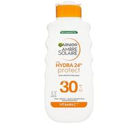Garnier Ambre Solaire SPF 30 Hydra 24 Hour Protect - Crema solare idratante UVB e UVA, arricchita con vitamina C, crema solare resistente all'acqua, non unge, ad assorbimento rapido, 175 ml