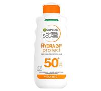 Garnier Ambre Solaire SPF 50+ Hydra 24 Hour Protect - Crema solare idratante UVB e UVA, arricchita con vitamina C, crema solare resistente all'acqua, non grassa, ad assorbimento rapido, 175 ml
