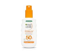 Garnier Ambre Solaire SPF 50 Hydra 24 ore Protect Alta protezione UVB & UVA Crema solare idratante spray, 150 ml
