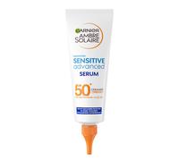 Garnier Ambre Solaire Sensitive Advanced Serum SPF50+ siero di protezione solare waterproof per il corpo e il viso 125 ml
