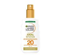 Garnier Ambre Solaire Spray Protettivo Abbronzante Ideal Bronze, Viso e Corpo, Attivatore di Melanina per un'Abbronzatura Intensa e Uniforme, Con Protezione Media SPF20, 200 ml