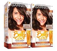 GARNIER Belle Color Colorazione in Crema per Capelli Permanente Azione Nutriente Illuminante Risultato Naturale con Olio di Germe di Grano Colore 22 Castano Naturale Nude-2 Confezioni