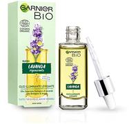 Garnier Bio, Olio viso illuminante levigante, Olio essenziale di lavanda bio e olio d'argan bio, Adatto a tutti i tipi di pelle, anche quelle sensibili, 30 ml