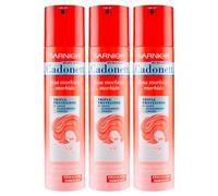 Garnier Cadonett Lacca Spray Tripla Protezione da Vento Inaridimento Umidità Tenuta Normale Formula Fissante di Origine Vegetale Non Appesantisce - 3 Flaconi da 250ml