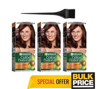 Garnier Color Naturals 5,25 Mogano Chiaro Marrone Colore Capelli Grigio Coper...