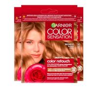 Garnier Color Sensation Color Retouch Tinta Capelli Colorazione Permanente per Ricrescita Copre il 100% dei Capelli Bianchi Applicazione Semplice Colore Biondo - 3 Tinte