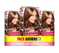 Garnier Color Sensation - Colorazione permanente e intensa, riutilizzabile con ciotola e pennello, 6.0 biondo scuro, confezione da 3