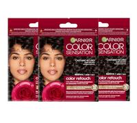 Garnier Color Sensation Retouch Ritocco Per La Ricrescita Dei Capelli Senza Ammoniaca In Soli 10 Minuti (Castano Scuro, 3 Unità)