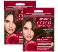 Garnier Color Sensation Retouch Ritocco Per La Ricrescita Dei Capelli Senza Ammoniaca In Soli 10 Minuti (Castano Chiaro, 2 Unità)