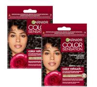 Garnier Color Sensation Retouch Ritocco Per La Ricrescita Dei Capelli Senza Ammoniaca In Soli 10 Minuti (Castano Scuro, 2 Unità)