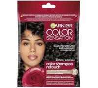 Garnier Color Shampoo Retouch Colorazione Permanente Castano Scuro - 100% copertura capelli bianchi - dura fino a 4 settimane