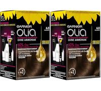 Garnier, Colore Dei Capelli, contiene 60% olio di fiori per una colorazione Intensa - Senza Ammoniaca, 6.0 Marrone Infernale (Confezione da 2)