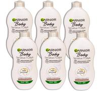 Garnier, confezione da 6 lozioni per il corpo sensitive, latte d'avena, 24H, lenitivo, pelle sensibile, 6 x 400 ml