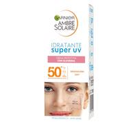 Garnier Crema Viso Protettiva Idratante Super UV, Per Pelli Secche, Protezione SPF 50+, Ad Assorbimento Rapido, Con Glicerina, Ambre Solaire, 50 ml
