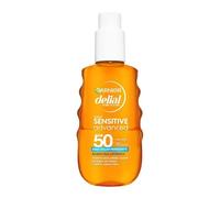 Garnier Delial Sensitive Advanced Acqua Solare Idratante con [Acido Ialuronico] Elevata Protezione FPS 50+. Impermeabile, sabbia e sudore. Invisibile e non grasso. 150 ml
