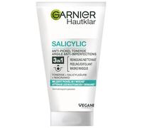 Garnier Delicato sulla pelle 3 in 1 pulizia viso per pelli impure, pulizia, peeling e maschera, con acido salicilico e argilla, 1 x 150 ml