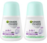 Garnier Deodorante roll-On per donne, deodorante dal profumo fresco e fino a 48 ore di protezione contro l'umidità delle ascelle e l'odore del corpo, protezione minerale 6 in 1, anti-traspirazione, 1