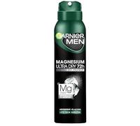 Garnier Deodorante spray da uomo, in magnesio, ultra secco, 72 ore, resistente agli agenti lubrificanti, 0% alcool, traspirante, dermatologicamente testato, 150 ml x 6 (confezione da 6)