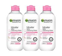 Garnier - Detergente micellare per la pelle secca e sensibile, idratante viso e occhi, 400 ml, confezione da 3