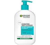 Garnier Detergente per il viso, rimozione di impurità, olio e trucco, con acido ialuronico, ceramica e argilla, idratante profondo, 1 x 250 ml