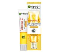 Garnier Fluido Anti-UV Anti-Macchie Invisibile, SPF 50+, Per Tutti i Tipi di Pelle, Arricchito con Vitamina C, Protegge dai Raggi UV, Previene e Riduce Le Macchie, Daily UV Invisible, 50 ml