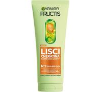 Garnier Fructis Shampoo, Per Capelli Lisci e Lucenti a Lungo, Effetto Anti-Crespo, Trattamento Lisciante alla Cheratina Vegetale e Olio di Argan, Lisci Cheratina, 200 ml
