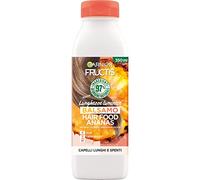 Garnier Fructis Balsamo Hair Food Ananas, Per Donare Luminosità a Capelli Lunghi e Spenti, Formula con 97% di Ingredienti di Origine Naturale, 350 ml