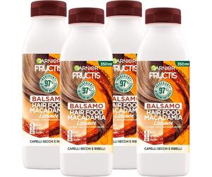 Garnier Fructis Balsamo Hair Food Macadamia Capelli Secchi 4x350 ml