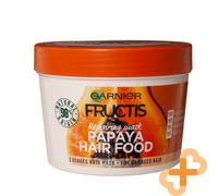 GARNIER Fructis Capelli Cibo Papaye Vegani Riparativa Mask per Danneggiati 390ml