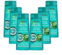 Garnier Fructis Coco Water - Shampoo chiarificante per radici oleose e punte asciutte, idratante, 250 ml, confezione da 6