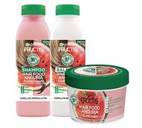 Garnier Fructis Hair Food Anguria Rivitalizzante, Kit con Shampoo, Balsamo e Maschera per Capelli da Normali a Fini, Fino al 98% di Ingredienti di Origine Naturale, Senza Siliconi