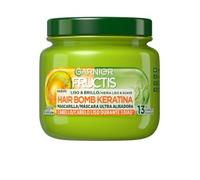 Garnier Maschera per capelli fortificante Fructis Smooth & Brilliant che leviga e nutre, con cheratina vegetale liquida e olio di argan - 320 ml
