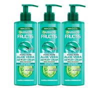 Garnier Fructis Hydra Bomb Aloe Vera Air-Dry Cream Trattamento Anti Crespo Idratante Senza Risciacquo per Capelli da Normali a Disidratati - 3 Flaconi da 400ml