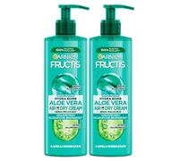 Garnier Fructis Hydra Bomb Aloe Vera Air-Dry Cream Trattamento Anti Crespo Idratante Senza Risciacquo per Capelli da Normali a Disidratati - 2 Flaconi da 400ml
