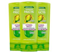 Garnier Fructis Hydra Ricci Balsamo Definizione Capelli da Mossi a Ricci con Olio di Pistacchio Azione Anti Crespo 96H Illumina e Ammorbidisce - 3 flaconi da 200 ml