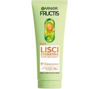 Garnier Fructis Balsamo, Per Capelli Lisci e Lucenti a Lungo, Effetto Anti-Crespo, Trattamento Lisciante alla Cheratina Vegetale e Olio di Argan, Lisci Cheratina, 200 ml
