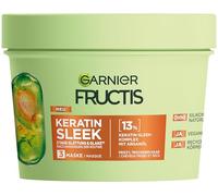 Garnier Fructis Keratin Sleek Maschera per capelli, complesso alla cheratina Sl on olio di argan, per una levigatura intensa e una lucentezza di lunga durata, look elegante, idratante, per capelli