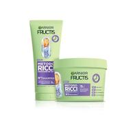 Garnier Fructis Kit Idratante, Con Shampoo e Maschera, Per Tutti i Tipi di Riccio, Ricci Definiti, Idratati e Morbidi, Con Acido Ialuronico e Burro di Karité, Metodo Ricci, 200 ml + 375 ml