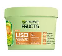 Garnier Fructis Maschera, Per Capelli Lisci e Lucenti a Lungo, Effetto Anti-Crespo, Trattamento Lisciante alla Cheratina Vegetale e Olio di Argan, Lisci Cheratina, 370 ml